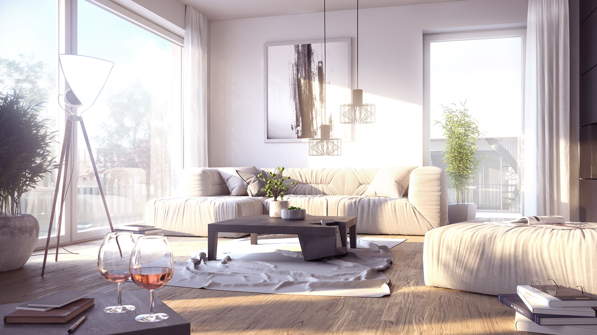 3D visualisation interior living room